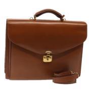 Pre-owned Leather briefcases Gucci Vintage , Brown , Heren