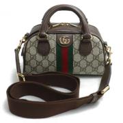 Pre-owned Canvas gucci-bags Gucci Vintage , Beige , Dames