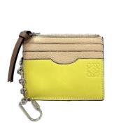 Pre-owned Leather wallets Loewe Pre-owned , Yellow , Dames