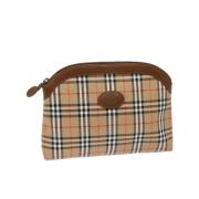 Pre-owned Canvas pouches Burberry Vintage , Beige , Dames