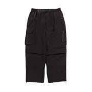 Oversized Cargo Broek met Gearticuleerde Knieën And Wander , Black , H...