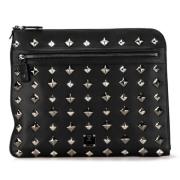 Pre-owned Canvas clutches MCM Pre-owned , Black , Dames