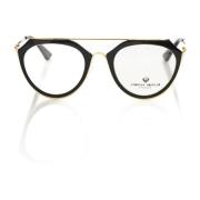 Aviator Brilmontuur van Zwart Acetaat Frankie Morello , Black , Unisex