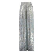 Bloemmotief Zijden Broek Nina Ricci , Blue , Dames