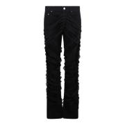 Ribbon Jeans met Transparante Linten Helmut Lang , Black , Dames