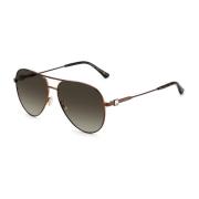 Groene Lens Metalen Frame Zonnebril Jimmy Choo , Brown , Dames