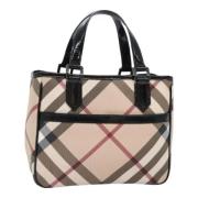 Pre-owned Leather handbags Burberry Vintage , Beige , Dames