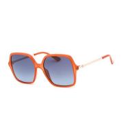 Blauw Glas Dames Plastic Zonnebril Guess , Orange , Dames