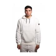 Witte Katoen Polyester Hoodie Raku GR 02 Peuterey , White , Heren