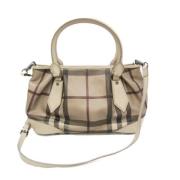 Pre-owned Canvas handbags Burberry Vintage , Beige , Dames