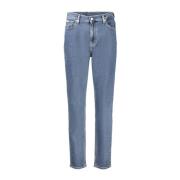 Blauwe Katoenen Denim Jeans en Broeken Calvin Klein , Blue , Dames