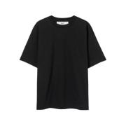 Zwarte Katoenen Tee met Boxy Fit Séfr , Black , Heren