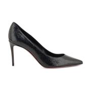 Zwarte Ster Leren Hak 85mm Christian Louboutin , Black , Dames