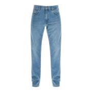 Slim Fit Jeans met Lage Taille Moschino , Blue , Heren