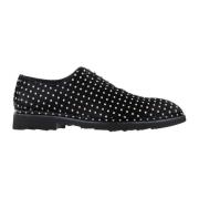 Derby schoenen met polka dot ponyhuid Dolce & Gabbana , Black , Heren