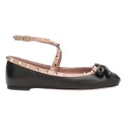 Rockstud Pointed Ballerina Flats Valentino Garavani , Black , Dames