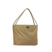 Pre-owned Nylon handbags Prada Vintage , Beige , Dames