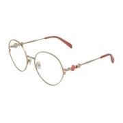 Gouden Ronde Metalen Optische Frames Vrouwen Emilio Pucci , Yellow , D...