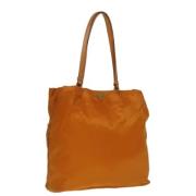 Pre-owned Nylon totes Prada Vintage , Orange , Dames