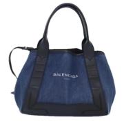 Pre-owned Canvas handbags Balenciaga Vintage , Blue , Dames