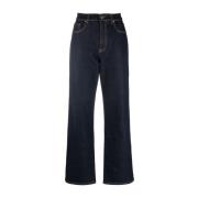 Blauwe Katoen Elastaan Straight Jeans P.a.r.o.s.h. , Blue , Dames