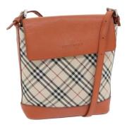 Pre-owned Canvas shoulder-bags Burberry Vintage , Beige , Dames