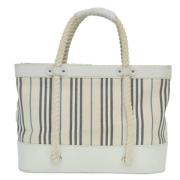 Pre-owned Canvas handbags Burberry Vintage , White , Dames