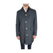 Klassieke Navy Blue Trenchcoat Aquascutum , Blue , Heren