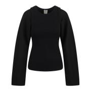 Gelaagde Ronde Hals Lange Mouw Top Nanushka , Black , Dames