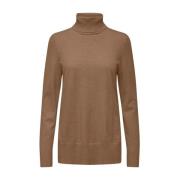 Hoge hals trui voor vrouwen Only , Brown , Heren