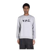 Katoenen sweatshirts voor stijlvol comfort A.p.c. , Gray , Heren