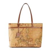 Klassieke Geo Print Schouder Shopping Tas Alviero Martini 1a Classe , ...