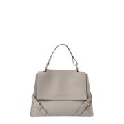 Medium Sense Leren Handtas Orciani , Gray , Dames