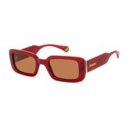 Rode Resin Zonnebril met UV-bescherming Polaroid , Red , Dames