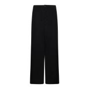 Zwarte Vloeibare Tailored Trekkoord Broek Balenciaga , Black , Heren