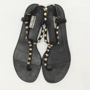 Pre-owned Leather sandals Balenciaga Vintage , Black , Dames