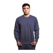 Blauwe Katoenen Sweatshirt met Geborduurde Details Sun68 , Blue , Here...