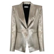 Metallic Blazer voor vrouwen Patrizia Pepe , Gray , Dames