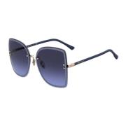 Blauwe Resin Zonnebril met Degraded Lens Jimmy Choo , Blue , Dames