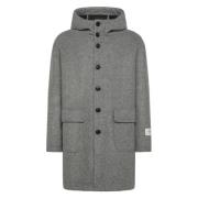 Lang Primaloft Gewatteerd Hoodiejack Peuterey , Gray , Heren