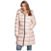 Lange dames donsjas met afneembare capuchon RefrigiWear , Pink , Dames