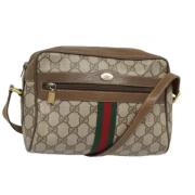 Pre-owned Leather gucci-bags Gucci Vintage , Beige , Dames