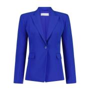 Getailleerde Blazer Lichtgewicht Eénknoopssluiting Patrizia Pepe , Blu...