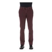 Chino Stijl Broek met Logo Details Jacob Cohën , Red , Heren