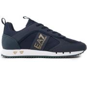 Blauwe Sneakers met Ademende Stof Emporio Armani EA7 , Blue , Heren