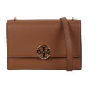 Leren Flap Schoudertas Tory Burch , Brown , Dames