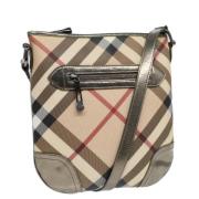 Pre-owned Canvas shoulder-bags Burberry Vintage , Beige , Dames