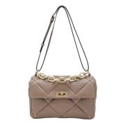 Stijlvolle Roman Stud Schoudertas Valentino Garavani , Beige , Dames