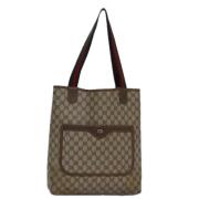 Pre-owned Canvas totes Gucci Vintage , Beige , Dames