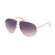 Rose Gold Metalen Zonnebril Guess , Pink , Unisex